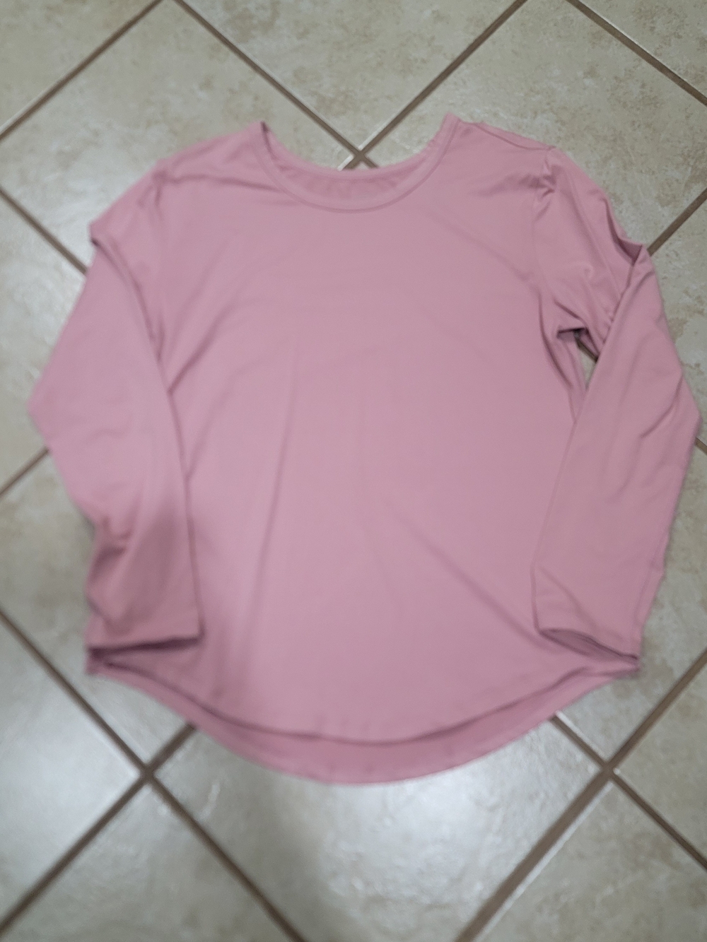 ZYIA Blush Pink Long Sleeve Crewneck Top